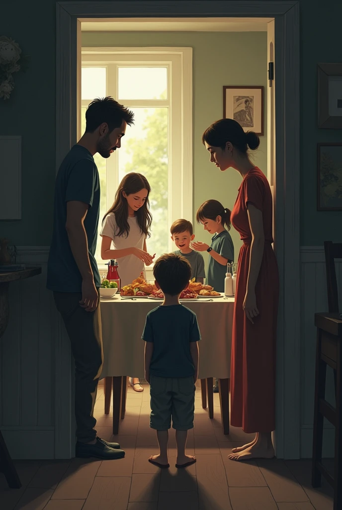 I sadly see my dad and her new wife and their children happy