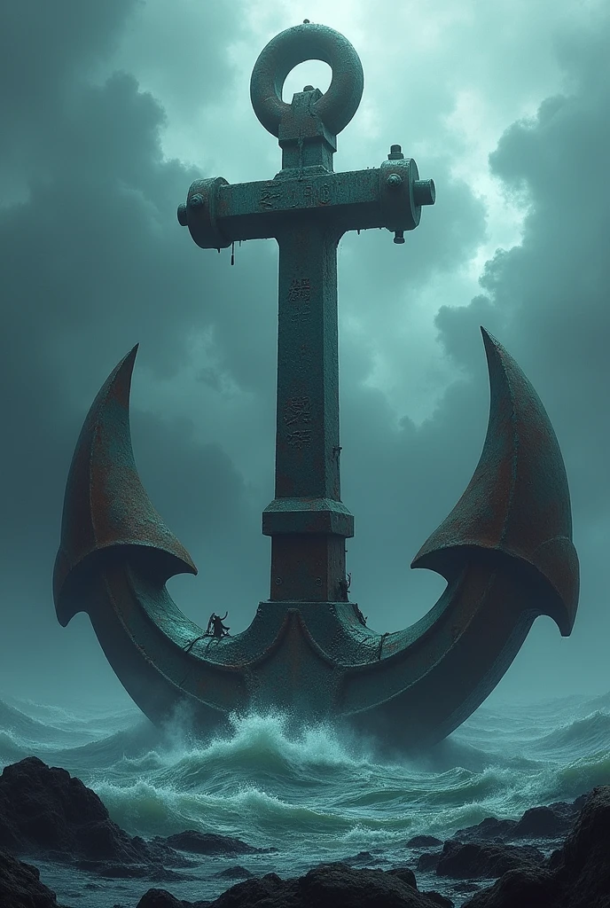 Scary very big ship anchor