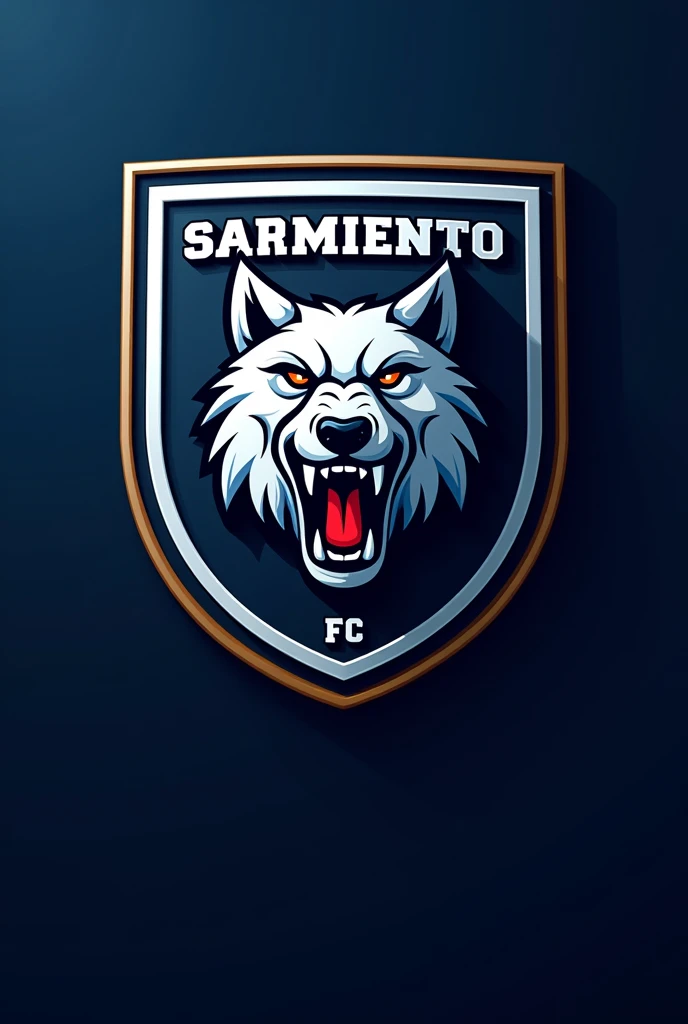 Let it be a football shield with the name of SARMIENTO FC lobo