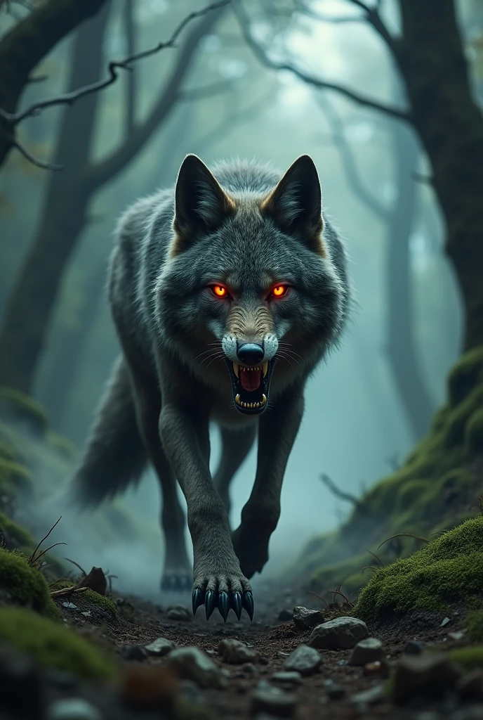 Scary coyote