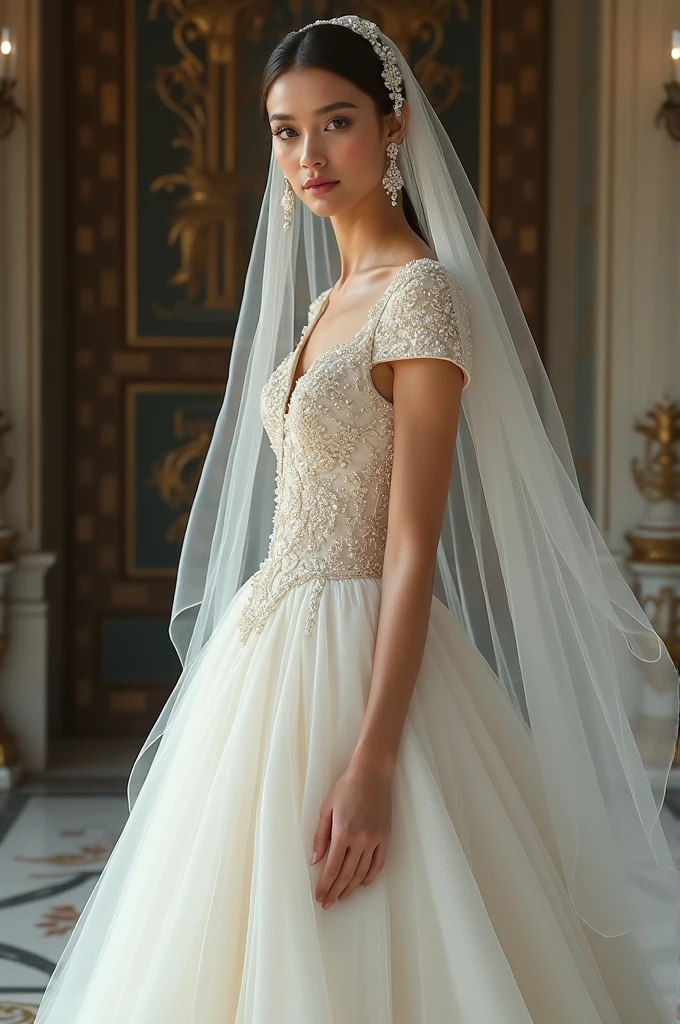 <lora:AnniTheDuck_V1:1> photo of annitheduck, a woman, a woman, ((walking in a cathedral)), modelshoot style, (extremely detailed CG unity 8k wallpaper), photo of the most beautiful artwork in the world, professional majestic (photography by Steve McCurry), 8k uhd, dslr, soft lighting, high quality, film grain, Fujifilm XT3 sharp focus, f 5.6, High Detail, Sharp focus, dramatic, (((wearing a high_neck_bridal_dress))), (looking at viewer:1.2), (detailed pupils:1.3), (natural light), (((upper body shot:1.2))), epiCPhoto