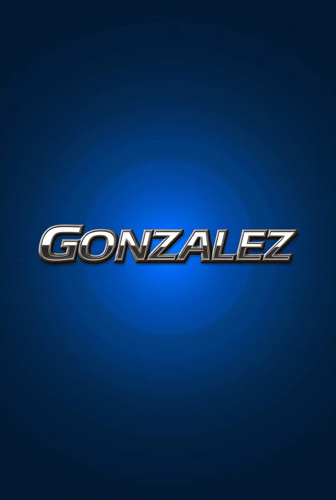 Gonzalez word logo in blue for a motorcycle company
