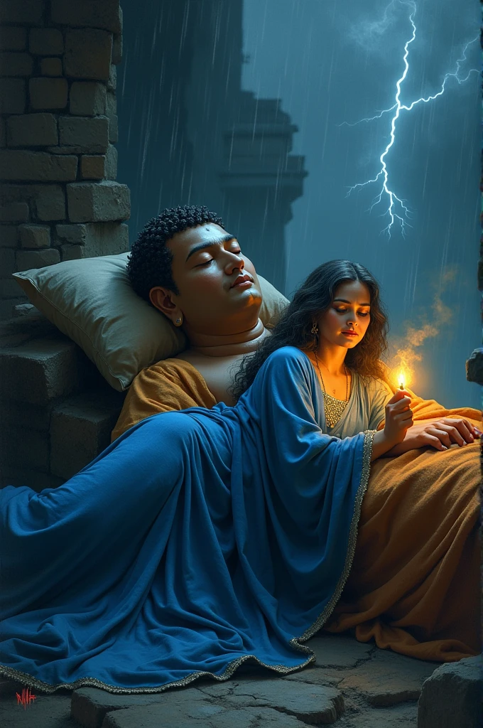 dream on durga devi sleeping Indian man 