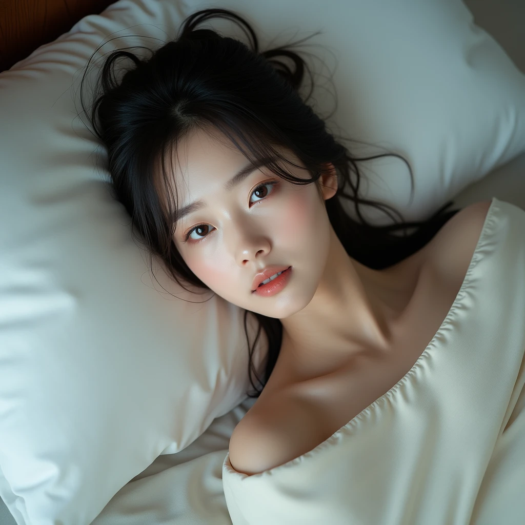 extremely quality photo, Clear focus, Epic realism, Realist, src_photo, Perfect alignment, Japanese young actress, extreme, on the bed
