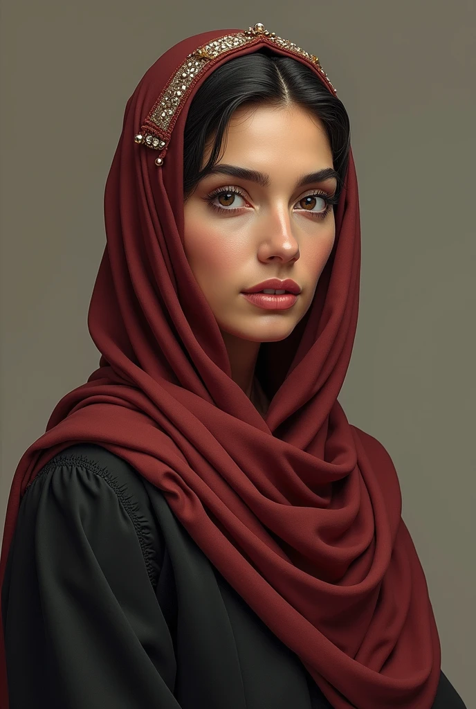 Mature femme blanche arabienne qui porte le Hijab avec un gros cul