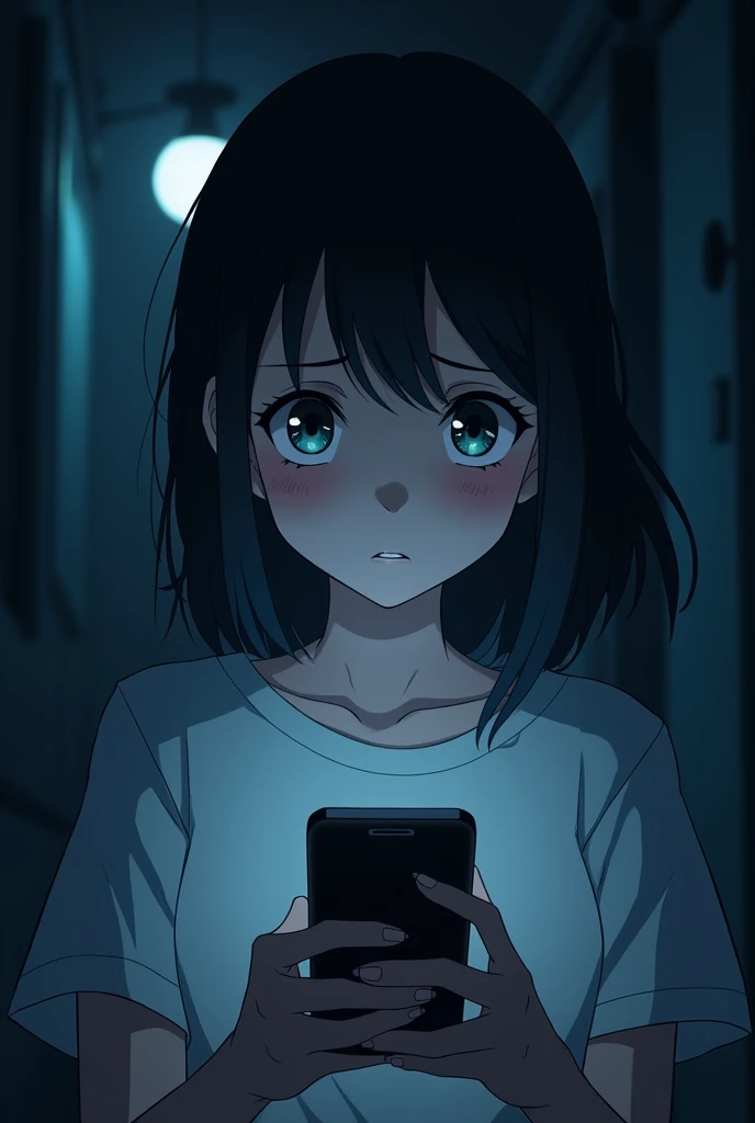 Frantically, she checked every room, but found nothing. Just as she was about to return to her room, her phone rang again. In anime