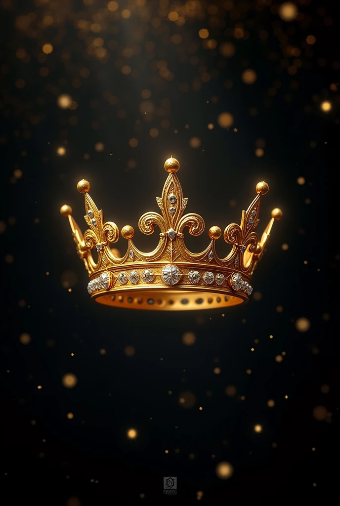 (bookcover) black background, sparkles, floating golden wedding crown
