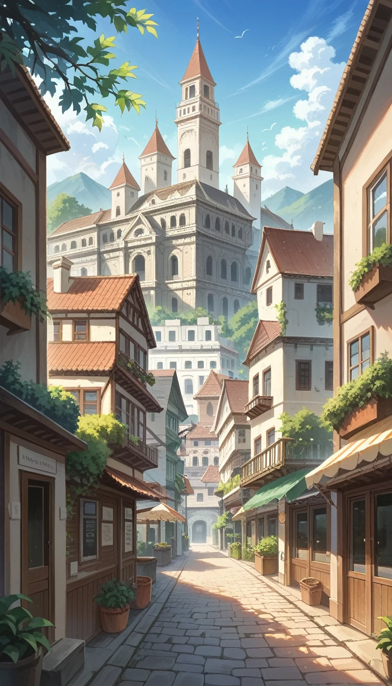 score_9,score_8_superior,score_7_superior,sauce_anime,Idealized form,Natural light,Detailed Background,Blurred Background,Very detailed,no one,Scenic spots in Italy,Building Line,Coastal,Mediterranean