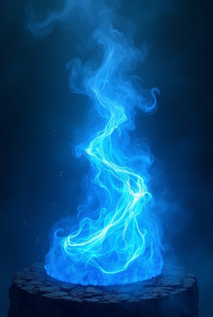 draw a blue fire