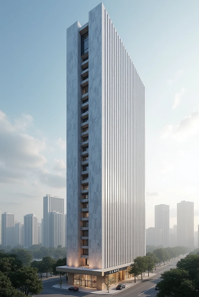  Marble facade high rise building

