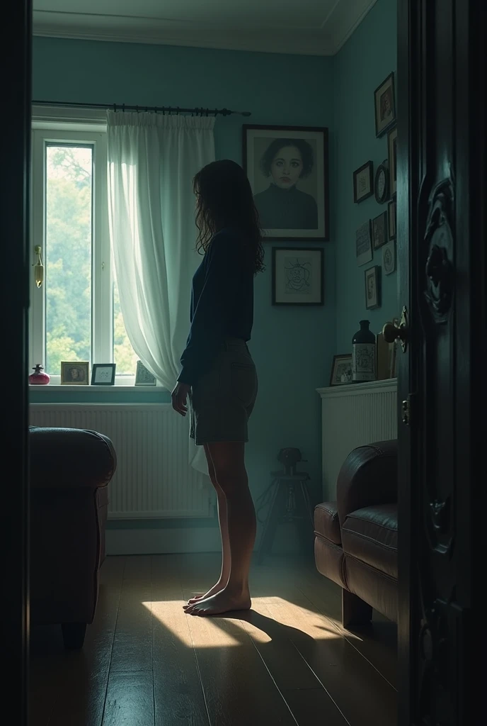 "Emily, I'm in your house," the voice whispered, sounding exactly like her. She looked around, realizing she was alone.