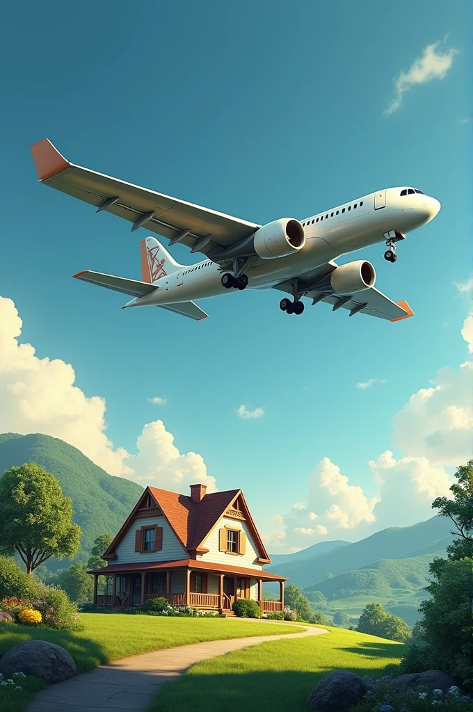 House with airplane