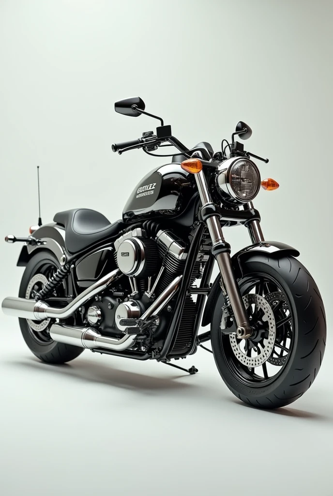 Create the word Gonzalez with the parts of a motorcycle 