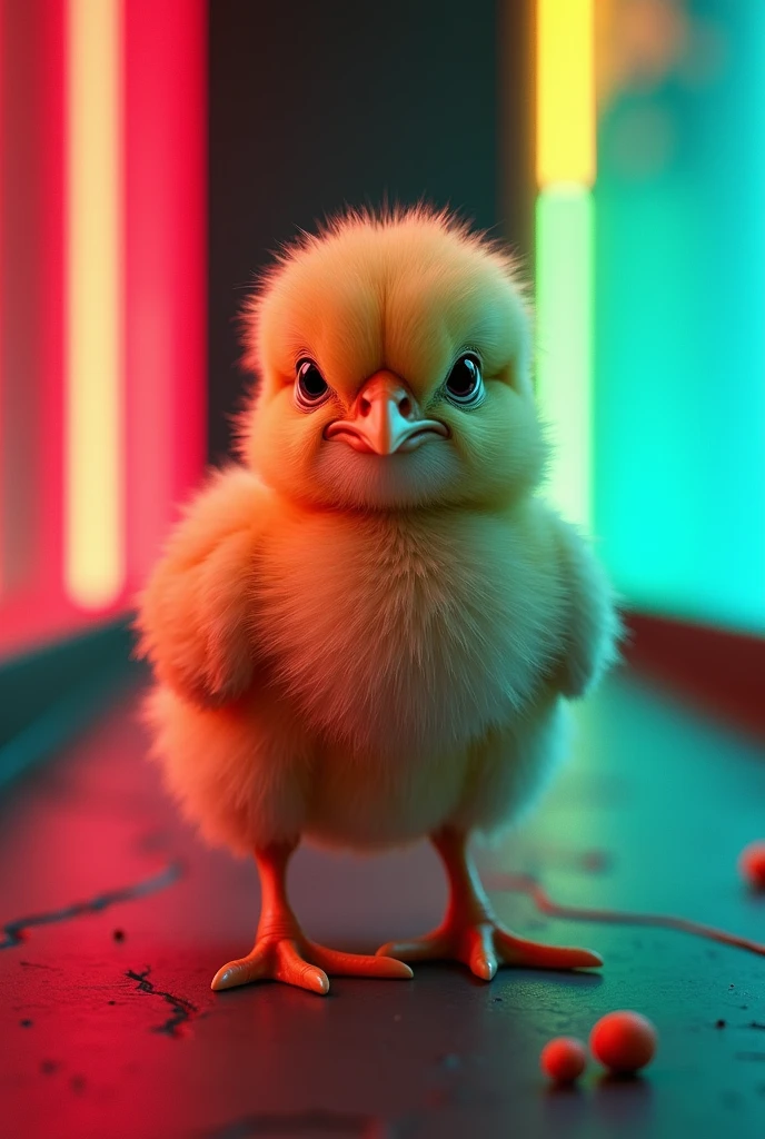 Make a duckling with a rage that surpasses the universe 