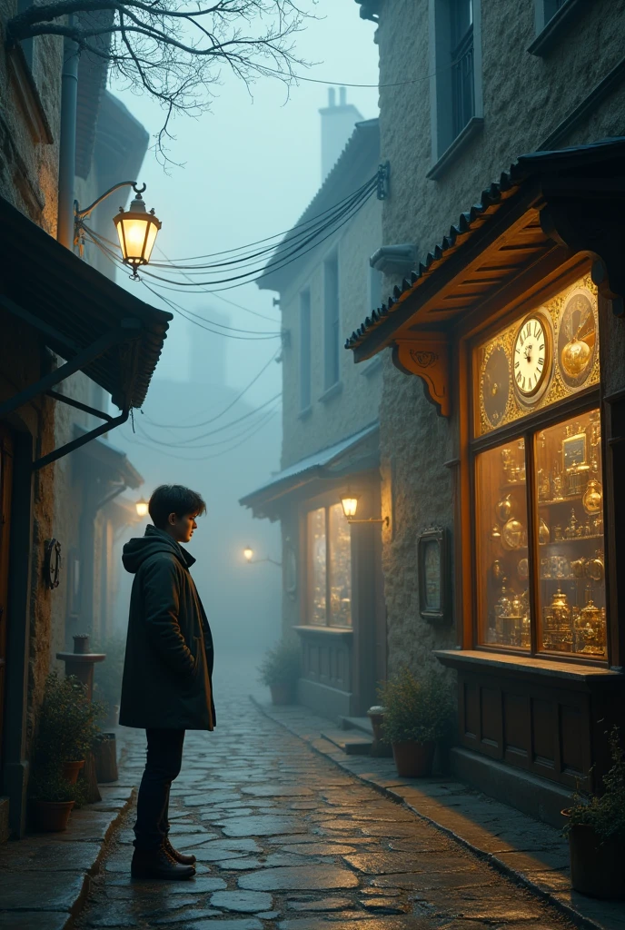 The Mystery of the Time ClockIn a small town shrouded in fog, havia uma antigthe watchmaking chamada “O Tempo Encantado”. The store owner, Mr. Octavian, was an elderly man known for his skill in repairing even the oldest and most complicated clocks. Everyone said he had a special gift, but no one knew for sure the secret behind his ability.One day, a boy named Lucas, with only , entered the store, fascinated by the various clocks and gears that adorned the shelves. Lucas sempre se perguntava como funcionavam os mecanismos internos dos relógios e era um entusiasta dthe watchmaking.Mr. Octavian, seeing Lucas' genuine interest, decided to tell him a secret. He revealed that the store held a very special watch., the “Time Clock”, who had the power to travel through time. However, the clock had been in disuse for years because only a person with a pure heart could use it and understand its true purpose.Lucas was delighted and, com a permissão do Mr. Octavian, began to study the Clock of Time. After much trial and error, he discovered that the clock didn't just tell the time, but it also allowed travel to past and future moments, as long as it was with good intentions.Excited, Lucas decided to use the power of the clock to help the people in his city.. He went back in time to prevent minor accidents and disasters that could have caused suffering.. in the future, he discovered innovations that could improve the lives of residents and brought these ideas back to the present.Com o tempo, the city prospered, and Lucas became a respected young man, known for his kindness and the positive changes he brought. O Mr. Octavian, proud of his student, told the boy that the true power of the Time Clock was to transform the present with actions inspired by the past and the future.Lucas continued to wear the watch, not to seek personal adventures, but to make the world a better place. and so, the watchmaking