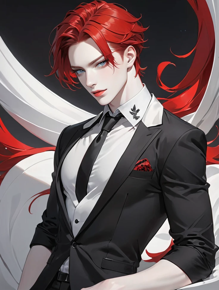 Sexy boy red hair pale skin, boss