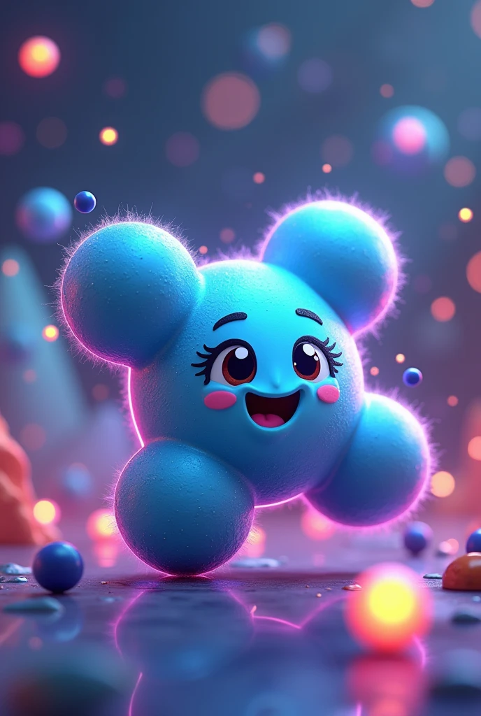 create the image of the boron element in animated version