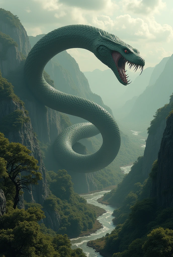 A snake metaphorically invades the earth