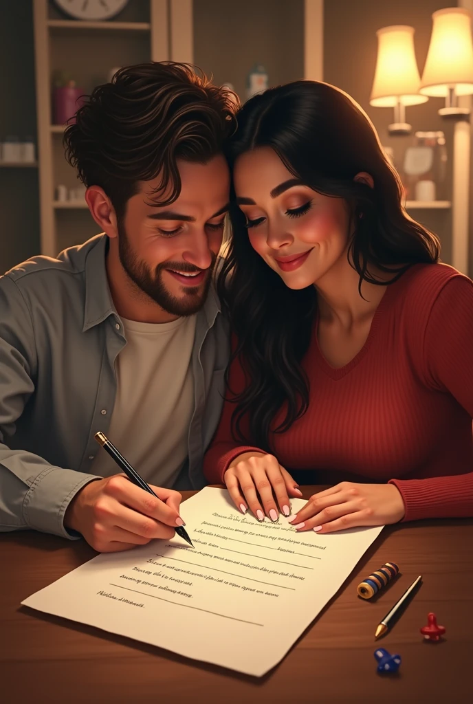 Fait comme un contrat de joueur de foot où ma copine devra signer un contrat pour renouveler la relation jusqu'en 2026 avec des clauses comme vous aurez le droit a des massages des trucs comme ca mets plusieurs clauses 
