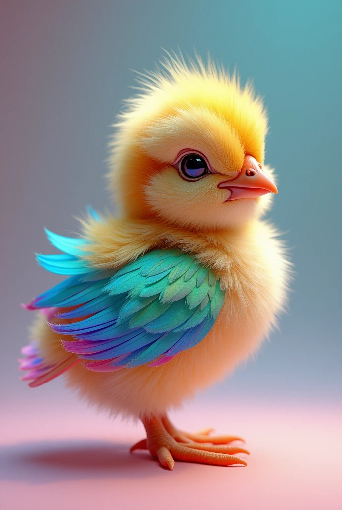 A chick with RGB feathers