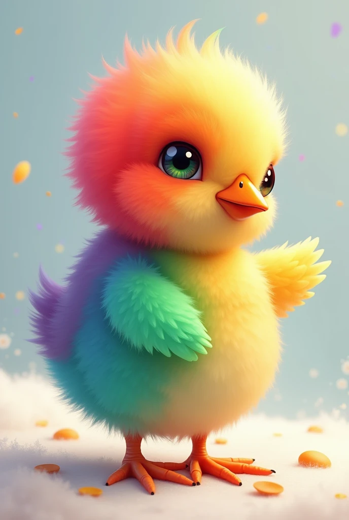 A chick with an RGB body 