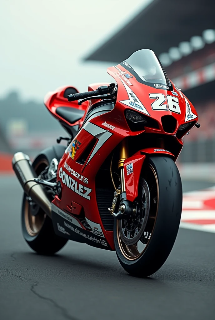 Match the parts of a motorcycle with the word Gonzalez