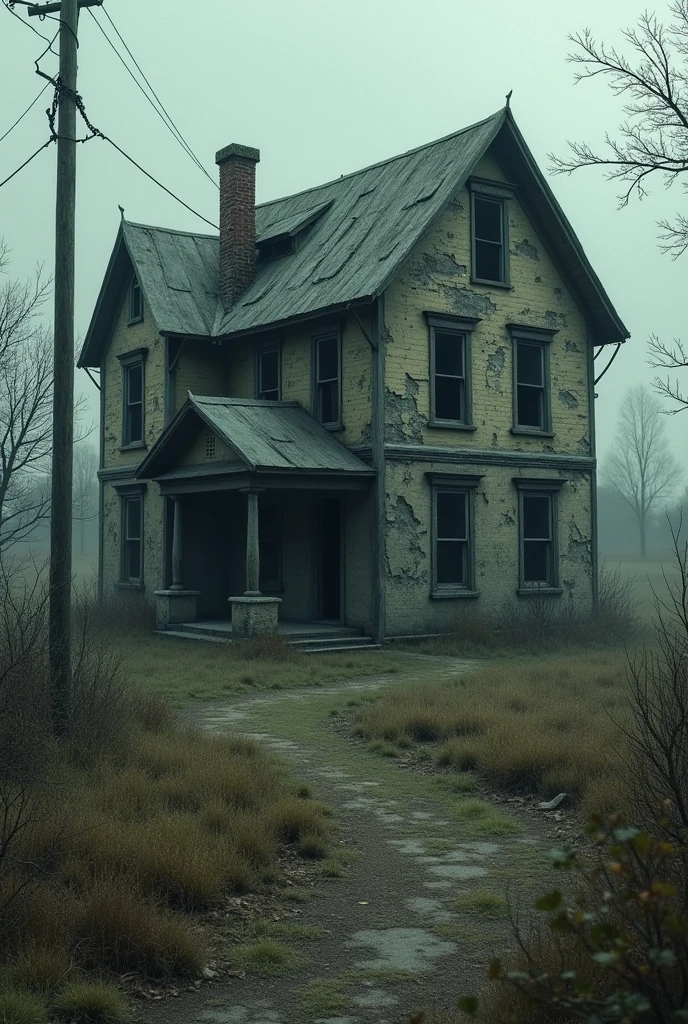 House abandoned inside, apparently empty