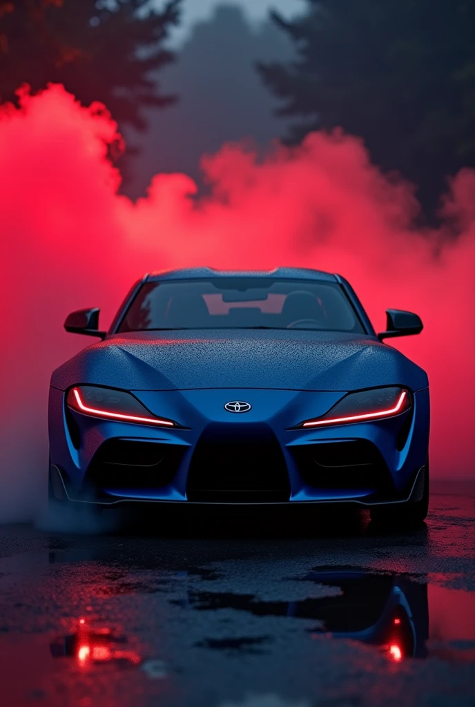 Supra mk4 matt dark blue
colours red smoke might night left side and front look