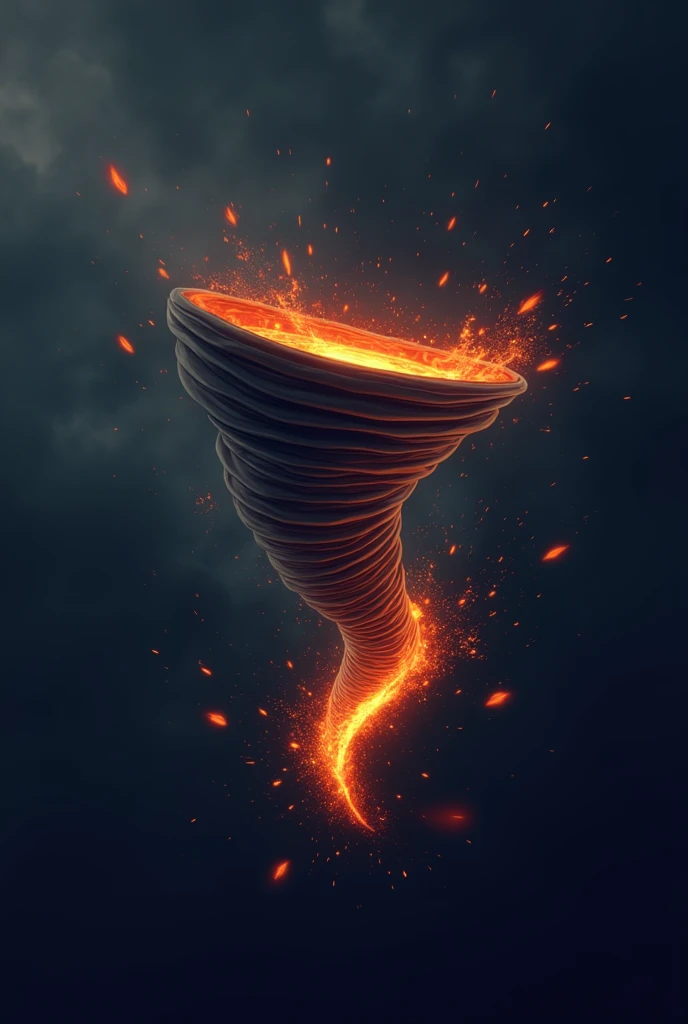 Agency logo With an image of a tornado starting from the thin part to the normal eye and at the end catching fire🔥