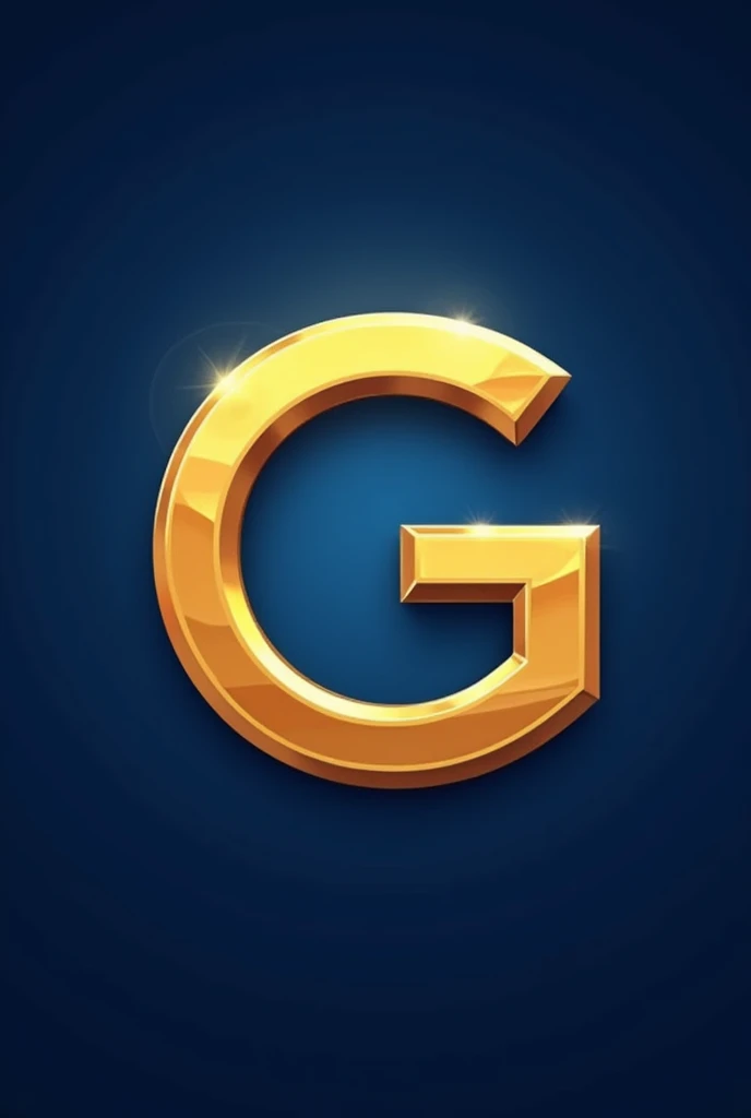 Generate a logo allusive to betting, the letter G in gold and blue background and colors
