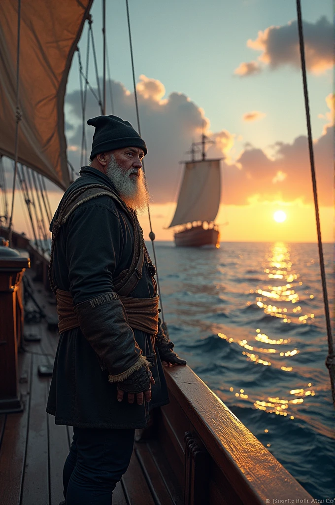 A mariner with his ship,evening sky reference pic yasir de envoy