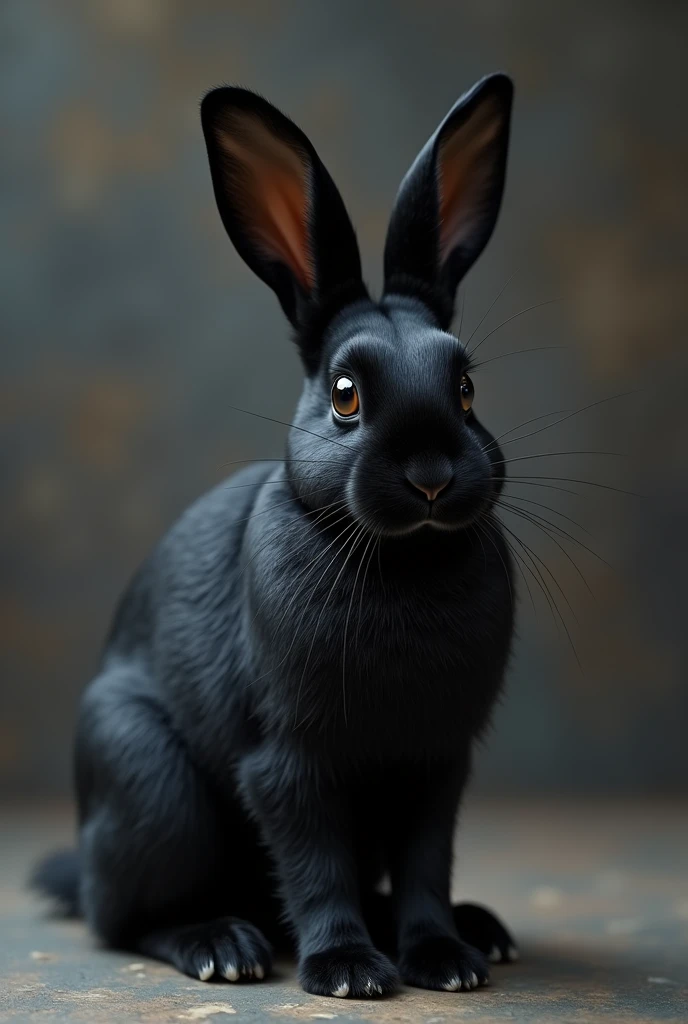 Elegant black rabbit 