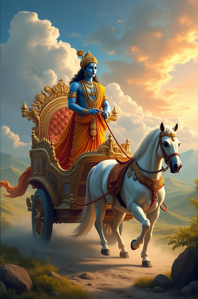 Lord krishna horse the chariot