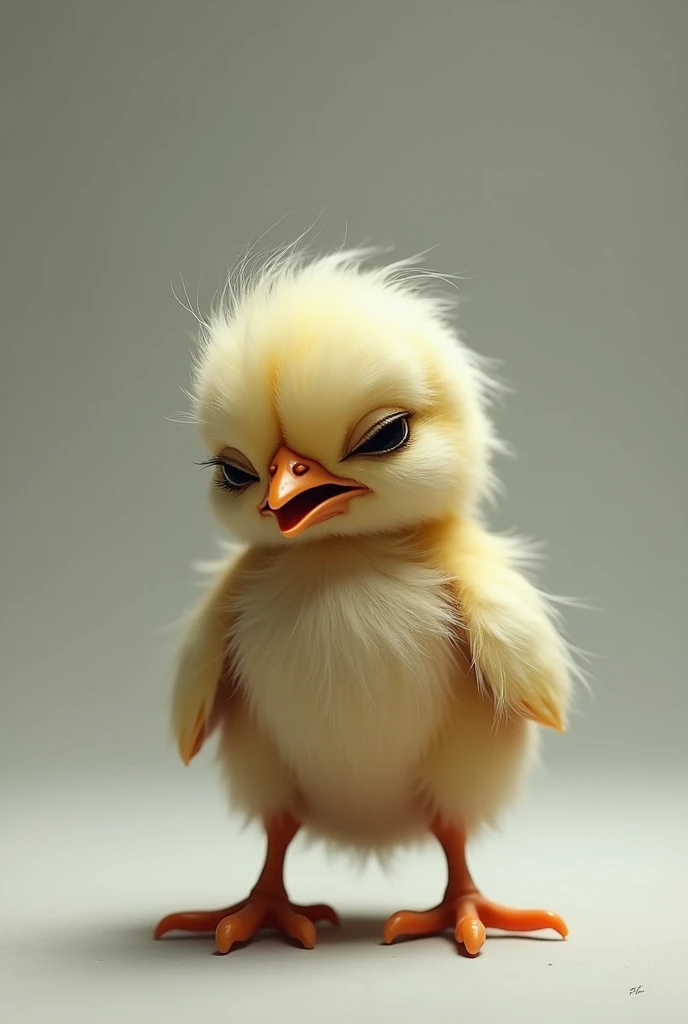 A dead-looking chick 
