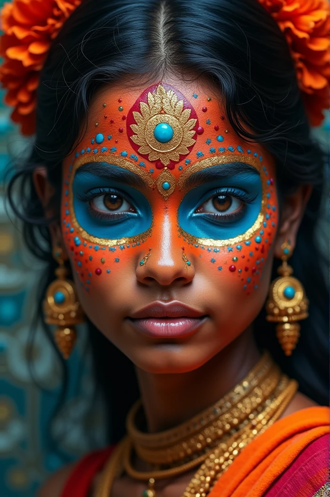 High resolution India with face paint