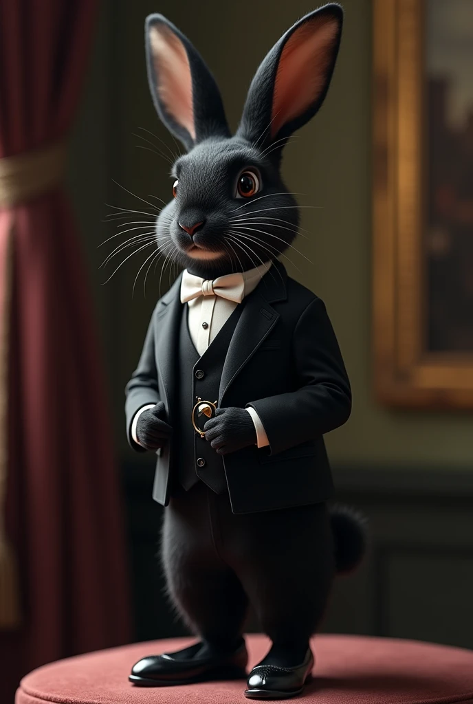 Black rabbit fancy suit 