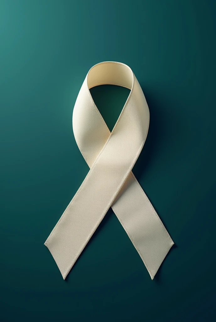  badge ribbon, cream, with a dark cyan background 