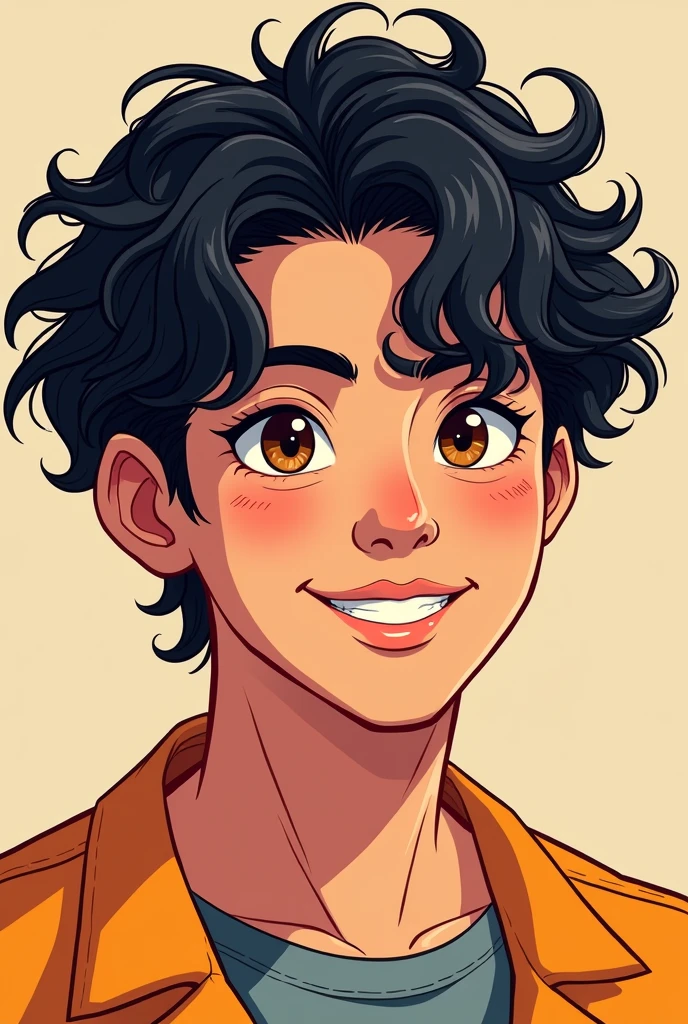 Half Japanese Curly in 2D Male