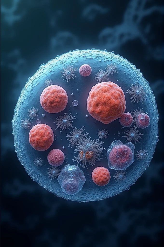 Human body cell inside.