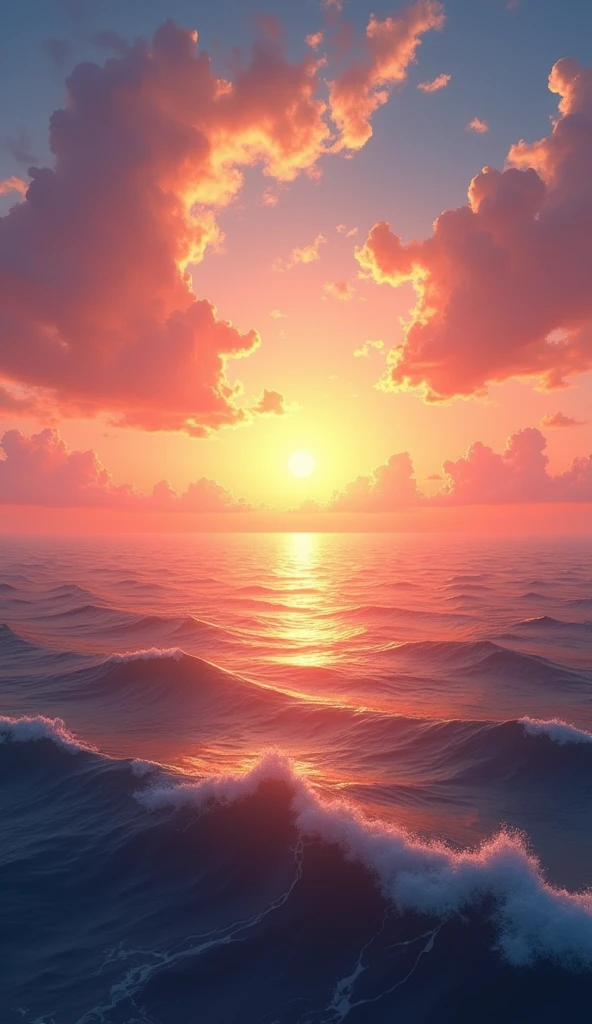 A sunset at sea.