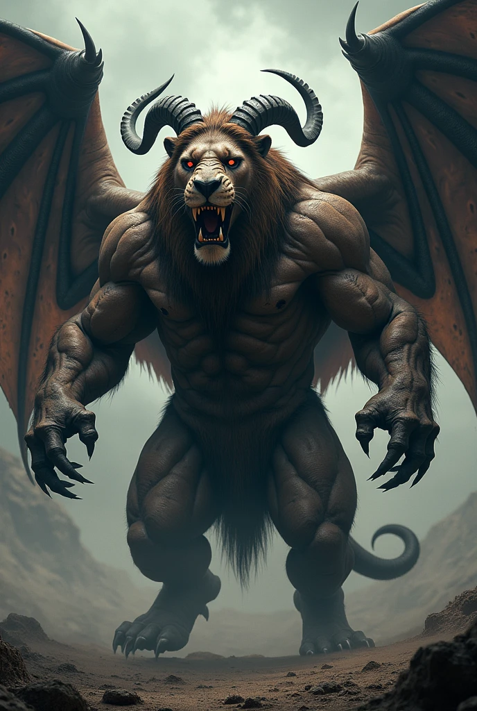 Lion and Goat and wings  combination powerful villain 
