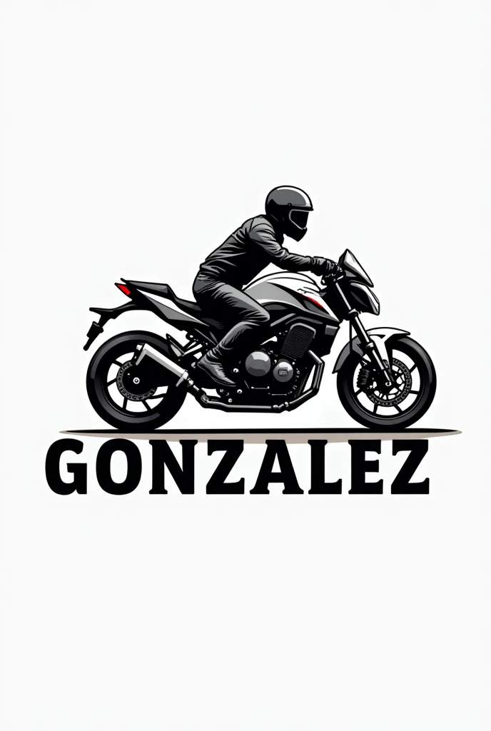 Logo for a motorcycle delivery company called Gonzalez