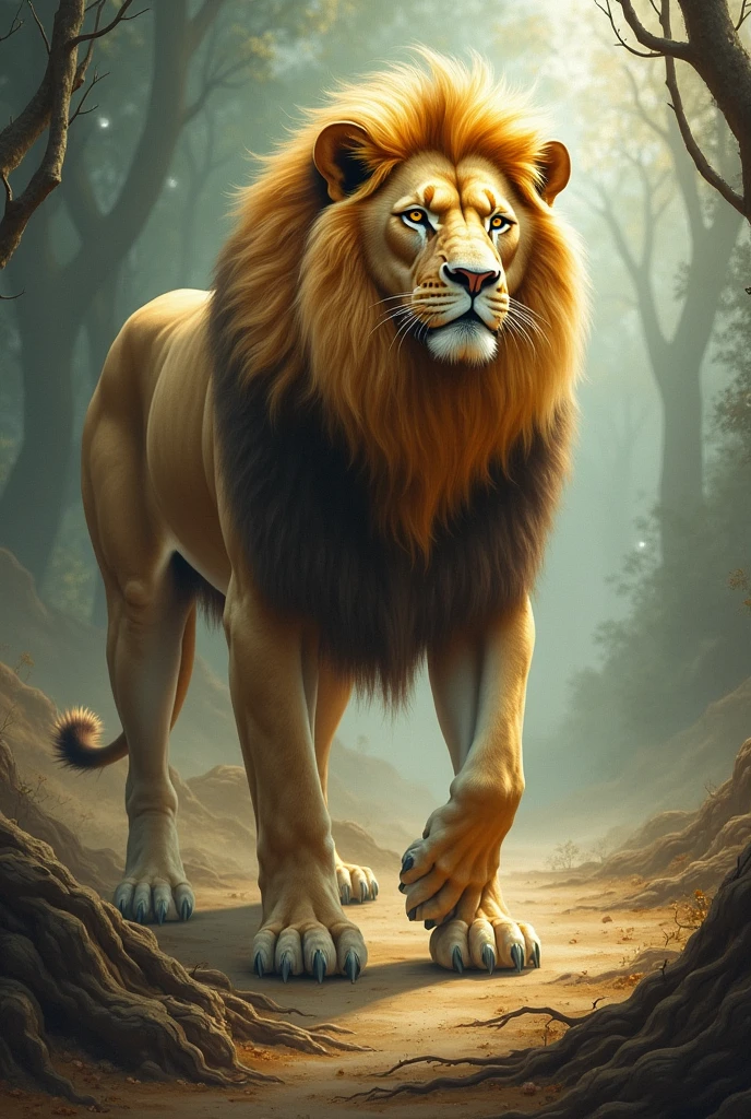 Lion with six legs