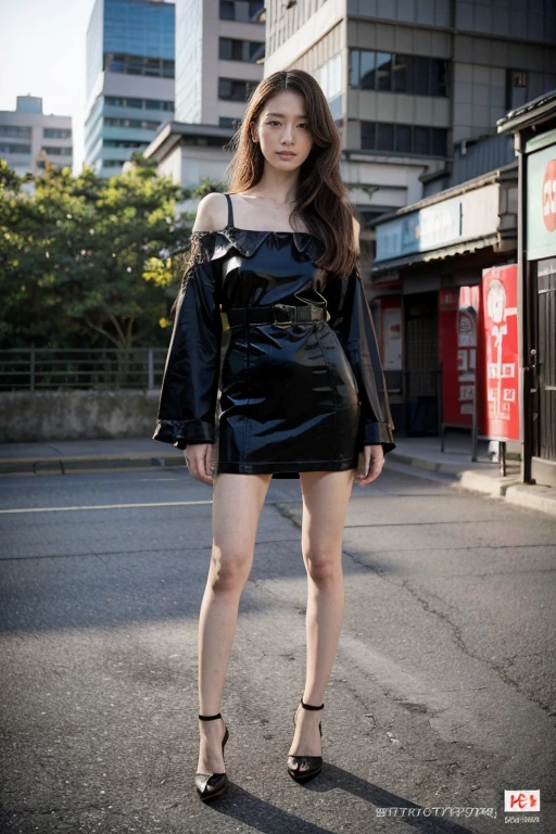 Retro Photography, Agfa, Kodak, 1 Girl, Julia,Full body portrait, Real face,Detailed face,Detailed eyes,Face shadows,Long legs,High heel,Watching_exist_Viewer, Japan, Tokyo, Octane Rendering, Solitary, rtrophto1