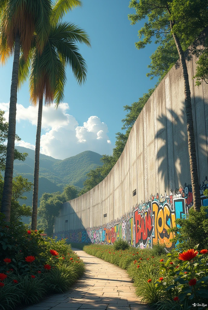 Create a vision of the Berlin Wall in Espírito Santo 
