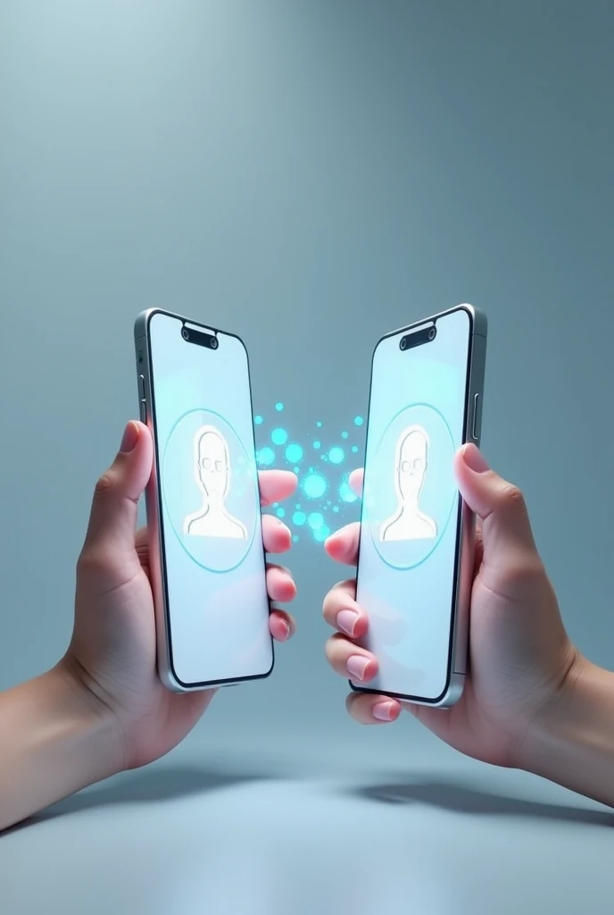 A cell phone exchanging numbers with another cell phone