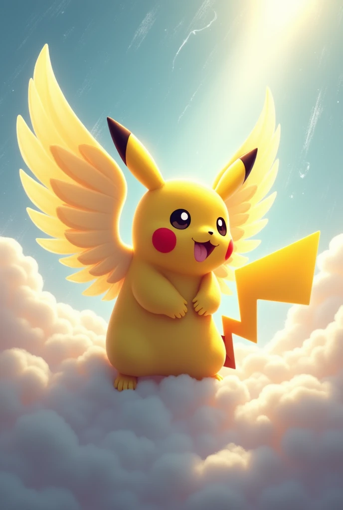 Make a Pikachu with angel wings