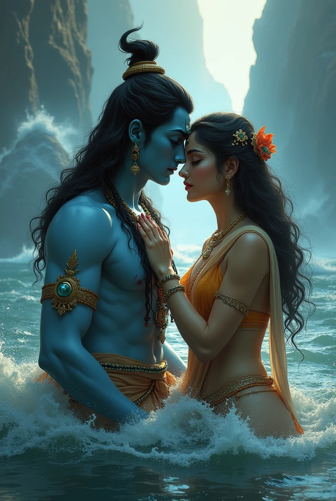 Load Shiva fuck parvati (she Naked) and he grabbed her boobs erotic , (she showing her boobs), She Not wearing any dress , Naked,
, grabbing her tits