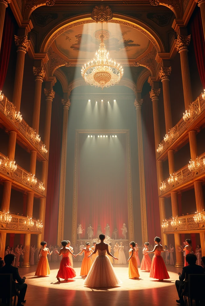 A large drawing representing the theater
