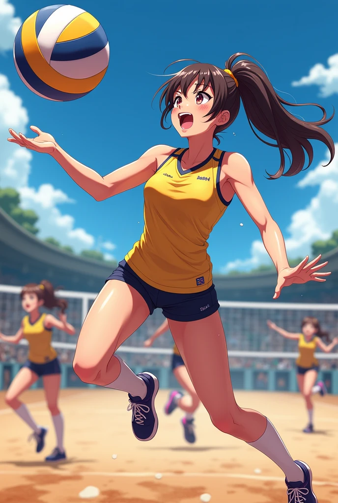 Asian volleyball girl, hot, , showing